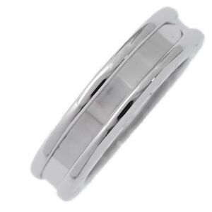 Bvlgari B-zero1・1 Band Ring 18K White Gold 750-6.1g No 8 #48 Resizable White